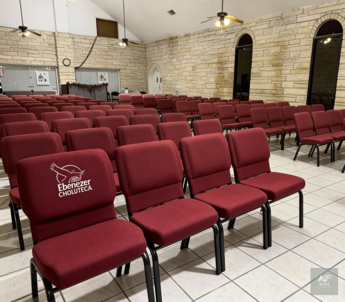 red WENDO church chair, red church chair, WENDO church chair, church seating chair, church hall chair, religious seating chair, worship chair, sanctuary chair, stackable church chair, event chair, con