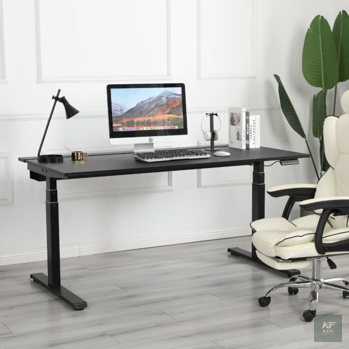 modern electric height-adjustable standing office desk, electric standing desk, height-adjustable standing desk, electric sit-stand desk, standing office desk, adjustable office desk, ergonomic standi