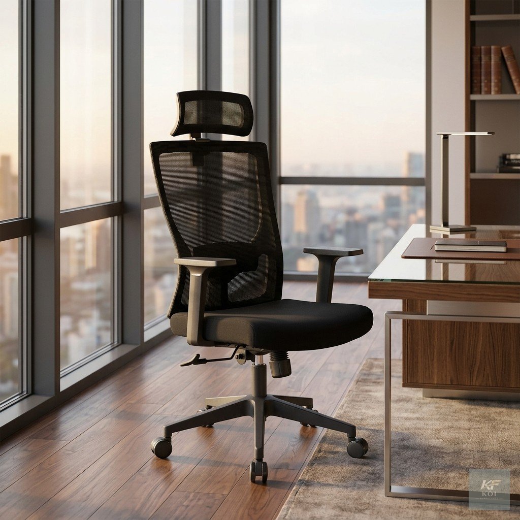 black high-back ergonomic mesh office chair, black ergonomic office chair, high-back mesh office chair, ergonomic mesh office chair, black mesh office chair, high-back ergonomic chair, breathable mesh
