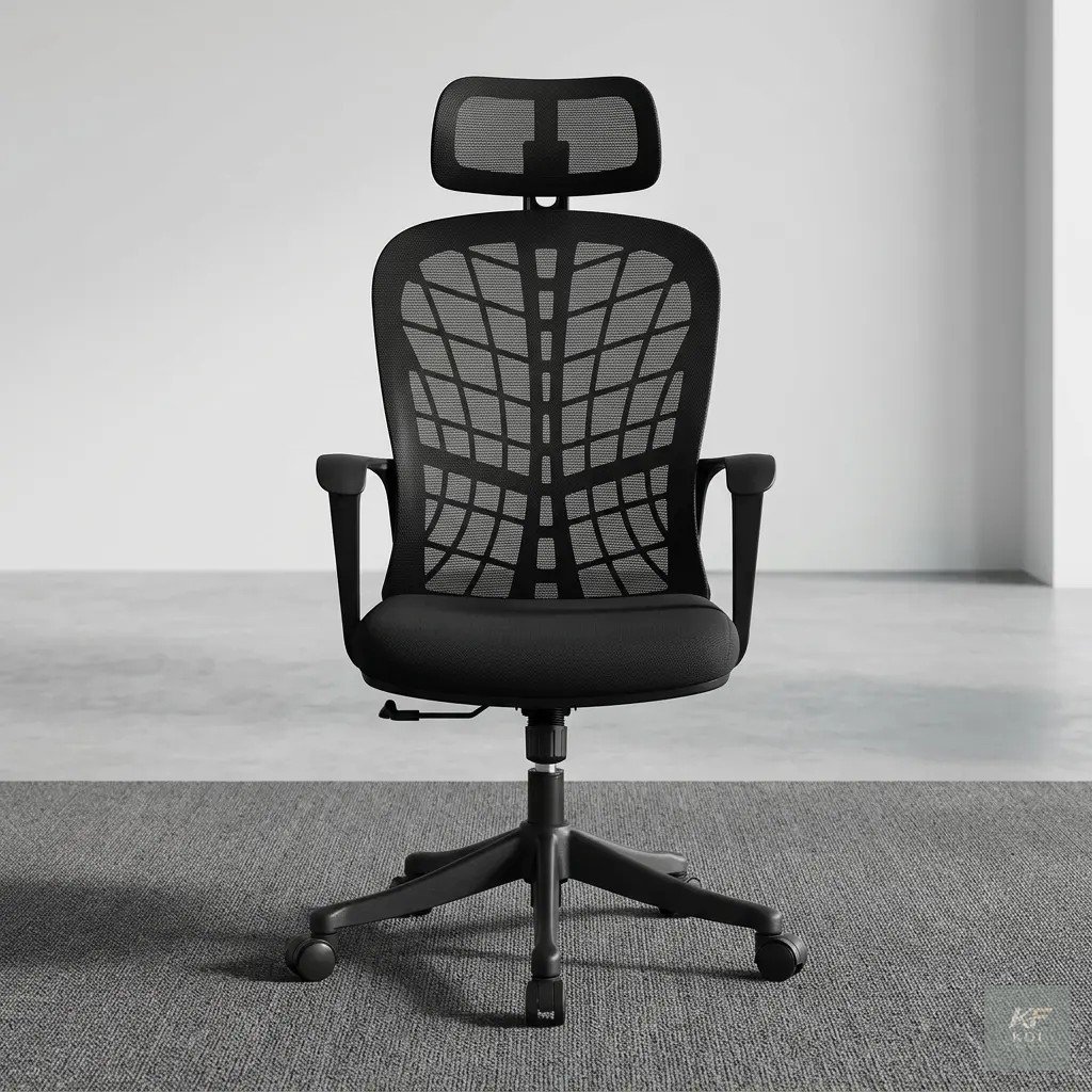 ergonomic high-back mesh office chair, high-back mesh office chair, ergonomic mesh office chair, mesh office chair, breathable office chair, high-back office chair, ergonomic desk chair, lumbar suppor