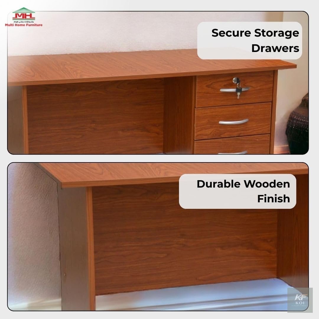 1.2M brown engineered wood office desk, 1.2 meter brown office desk, 1200mm brown office desk, 1.2M engineered wood desk, brown engineered wood office desk, modern brown office desk, wooden office des