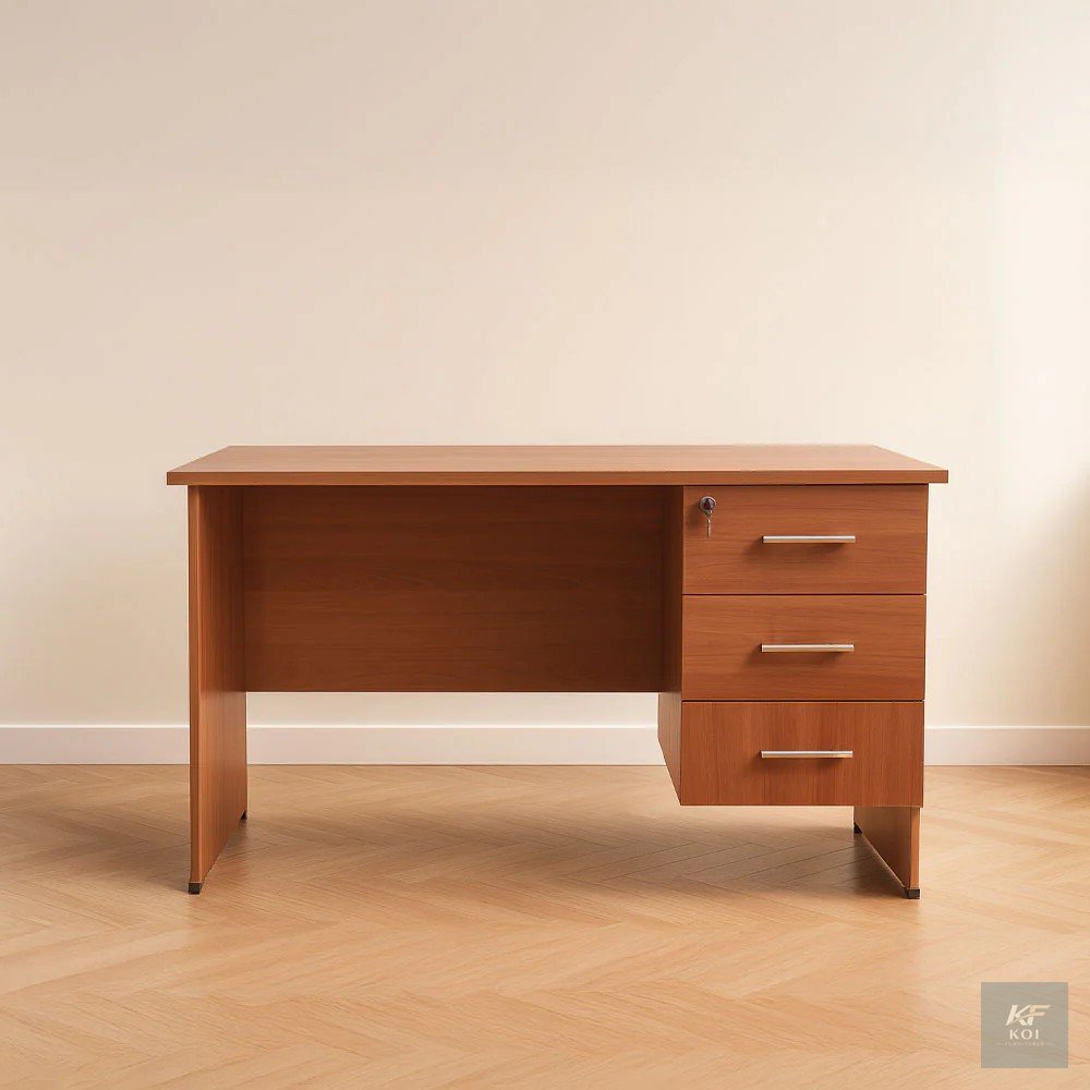 1.2M brown engineered wood office desk, 1.2 meter brown office desk, 1200mm brown office desk, 1.2M engineered wood desk, brown engineered wood office desk, modern brown office desk, wooden office des