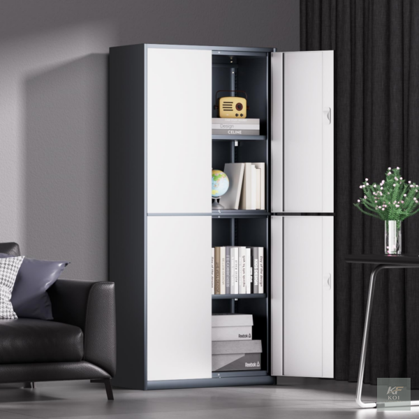 4-door metal office storage cabinet, 4 door office storage cabinet, 4-door metal cabinet, metal office storage cabinet, steel office cabinet, 4-door steel storage cabinet, office storage cupboard, met