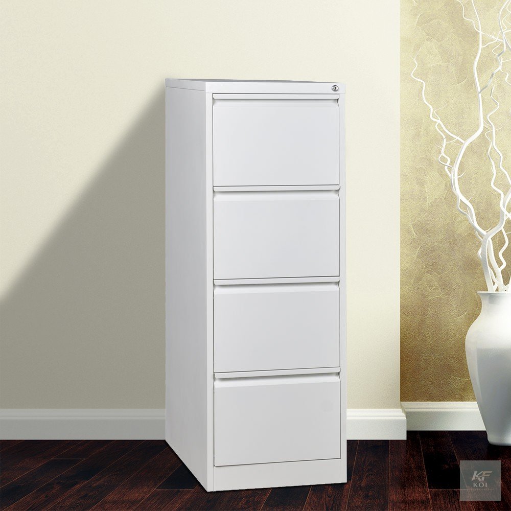 4-drawer vertical metal filing cabinet, 4 drawer filing cabinet, four-drawer filing cabinet, vertical metal filing cabinet, metal office filing cabinet, 4-drawer office cabinet, vertical file cabinet,