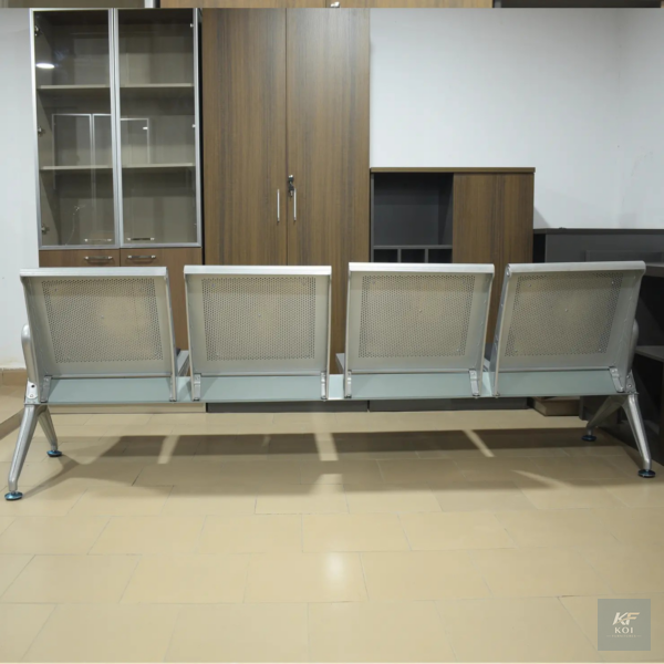 4-seater padded office reception link chair, 4-seater reception chair, 4-seater office reception chair, padded reception chair, linked office chairs, reception link chair, connected reception seating,
