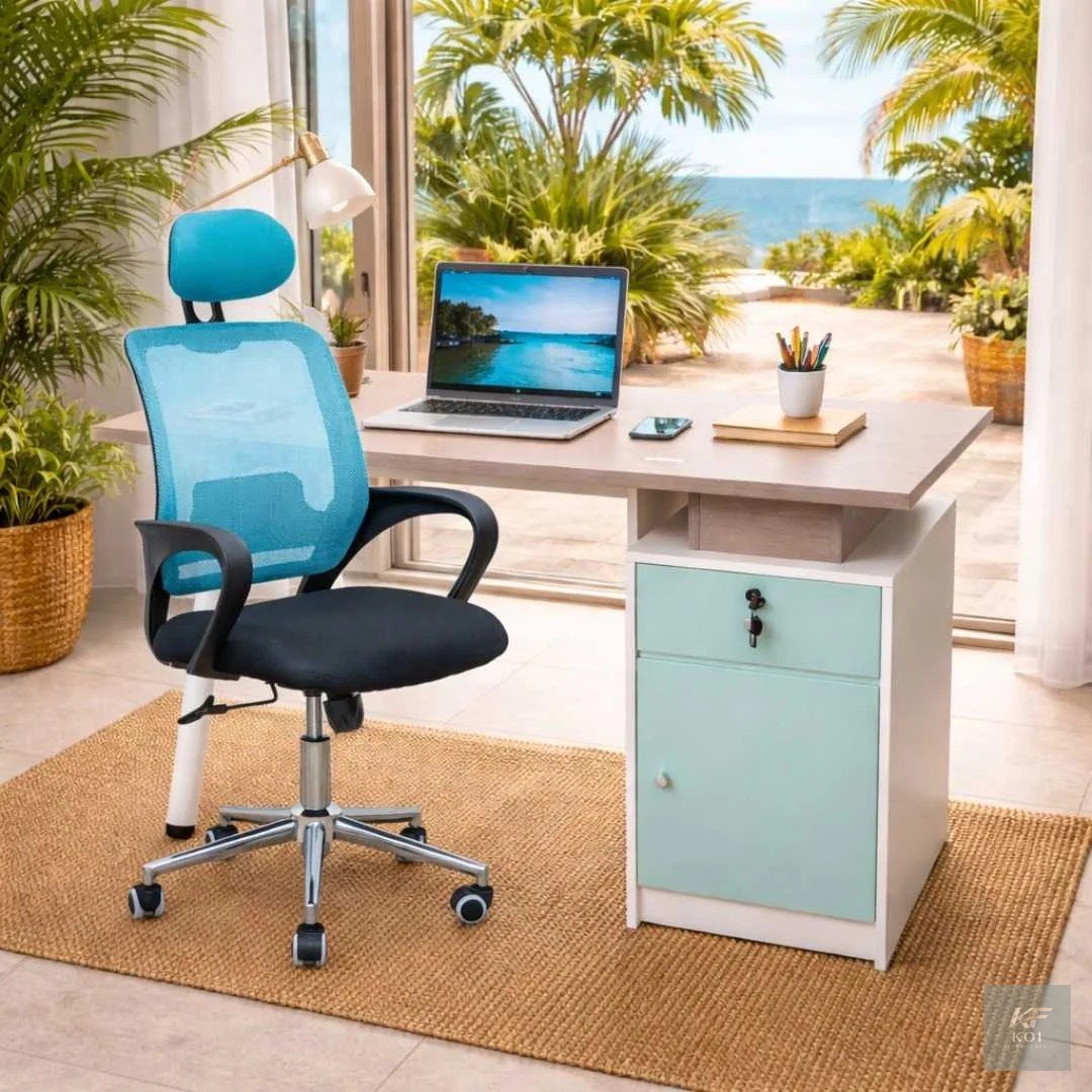 1.2 Meters Modern Home Office Teal Desk 7