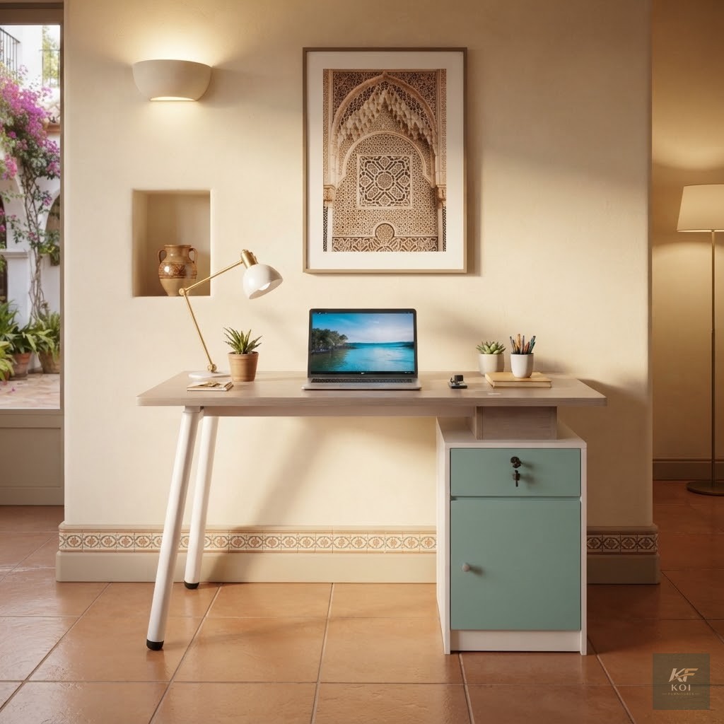 1.2 Meters Modern Home Office Teal Desk 3