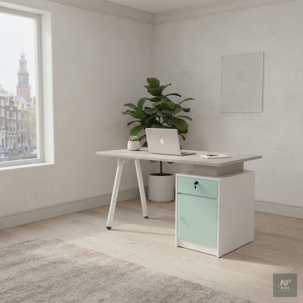 1.2 Meters Modern Home Office Teal Desk 5