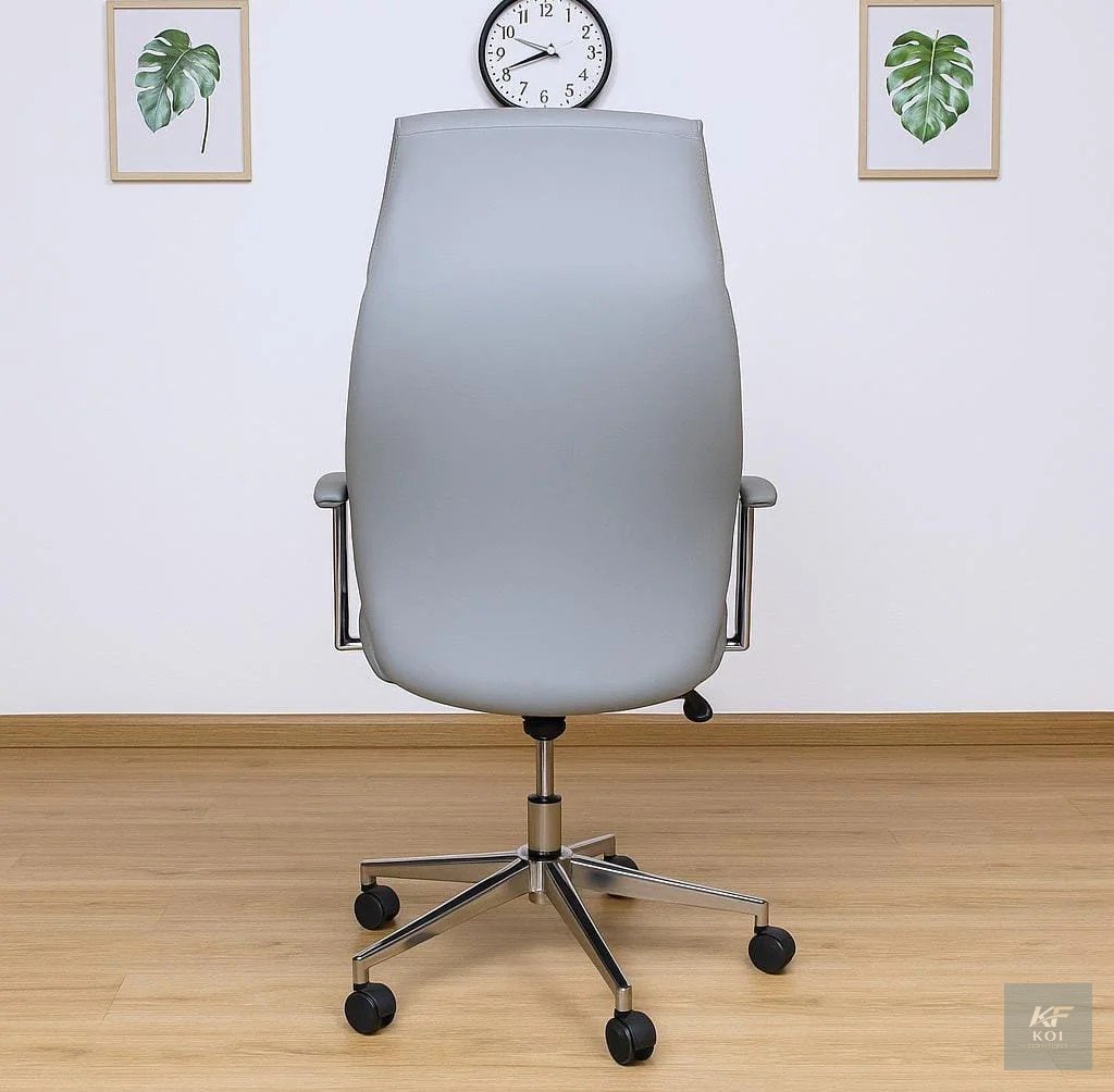 CEO Grey Executive Leather Office Chair, grey executive leather office chair, CEO office chair, executive leather office chair, grey leather office chair, high-back executive chair, luxury executive o