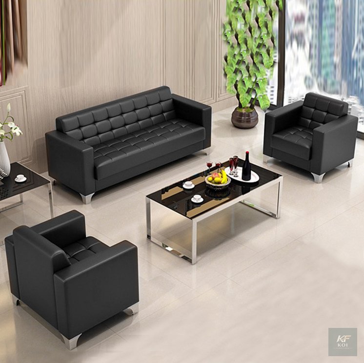 Leather 5 seater reception set, 5 seater reception sofa, leather reception sofa set, 5 seater office sofa, office reception seating, reception lounge set, leather office sofa, reception waiting sofa,