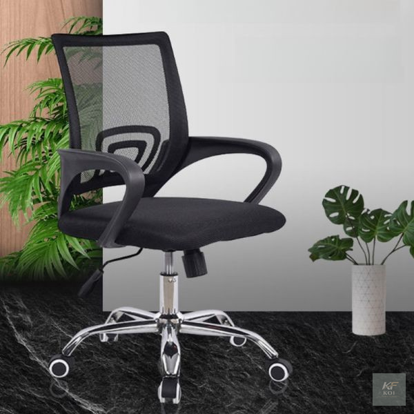 Mesh Chair-Swivel, swivel mesh office chair, mesh swivel office chair, ergonomic swivel chair, ergonomic mesh office chair, breathable mesh chair, black mesh office chair, adjustable swivel office cha