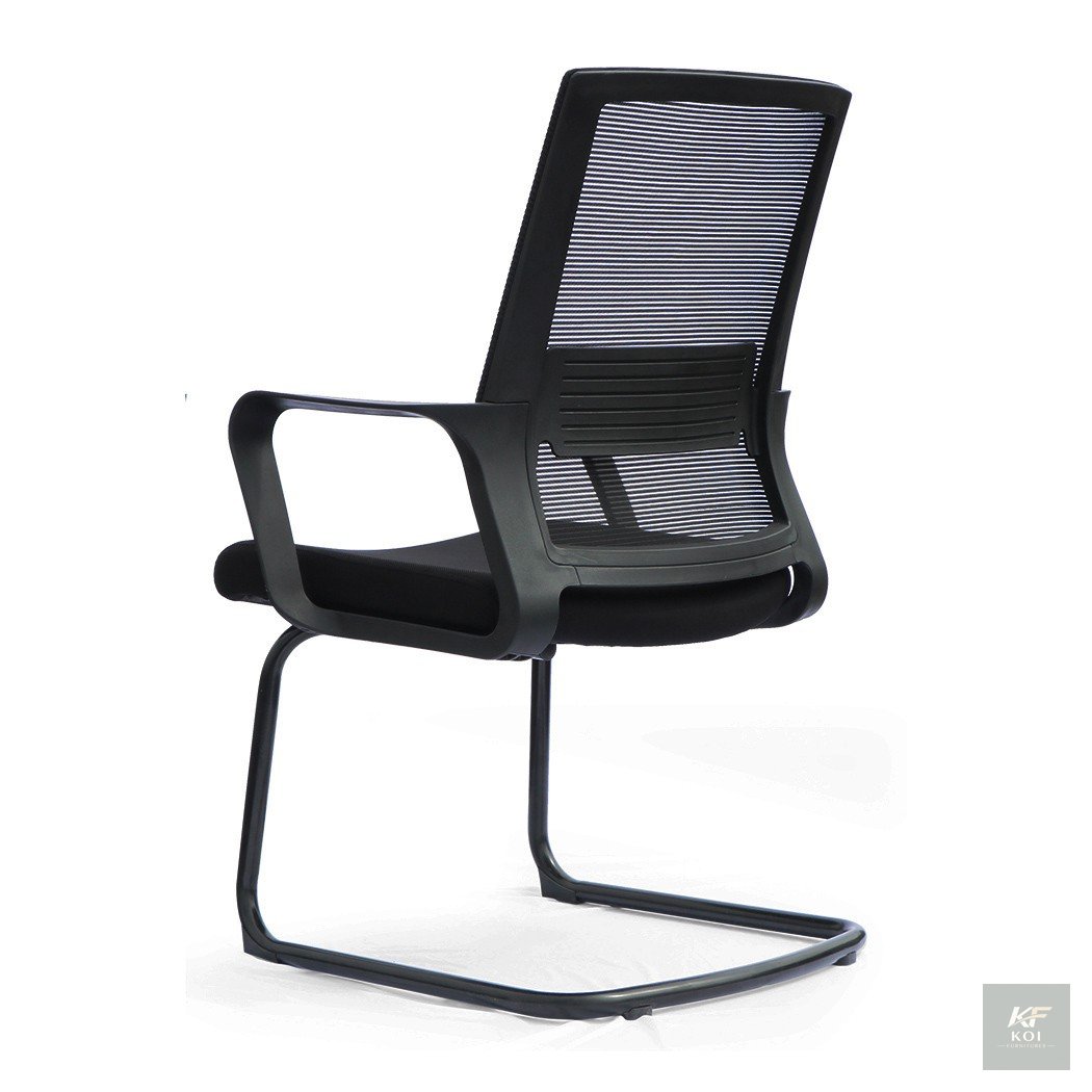 black mesh-back visitor office chair, black mesh visitor chair, mesh-back office visitor chair, black visitor office chair, ergonomic mesh visitor chair, ergonomic office guest chair, office guest cha
