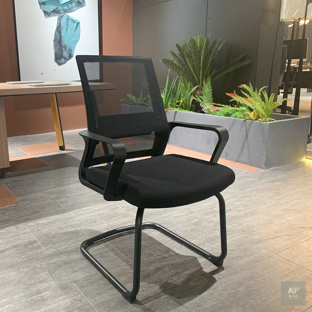 black mesh-back visitor office chair, black mesh visitor chair, mesh-back office visitor chair, black visitor office chair, ergonomic mesh visitor chair, ergonomic office guest chair, office guest cha
