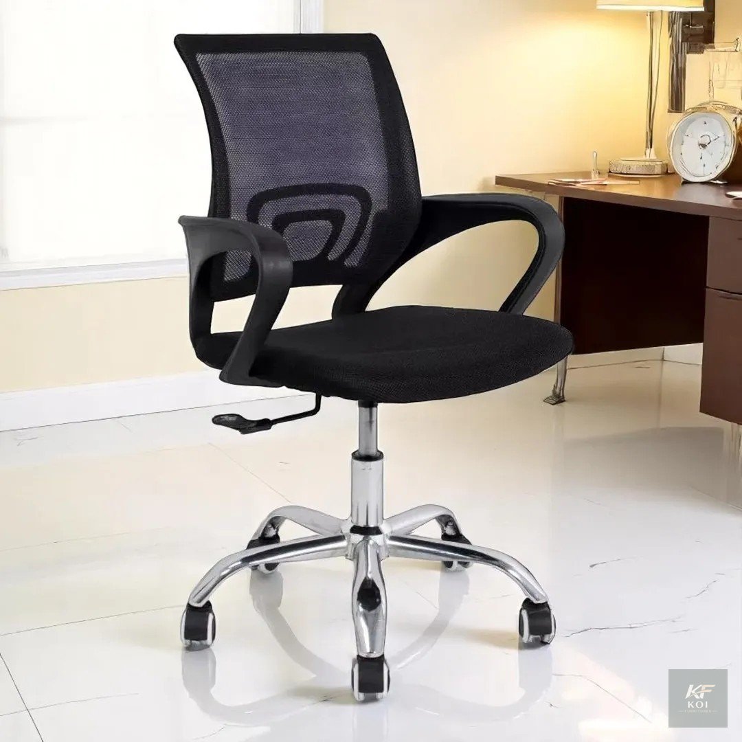 black mid-back mesh office swivel chair, black mesh office swivel chair, mid-back mesh office chair, ergonomic mid-back office chair, black ergonomic office chair, mesh swivel chair, ergonomic swivel
