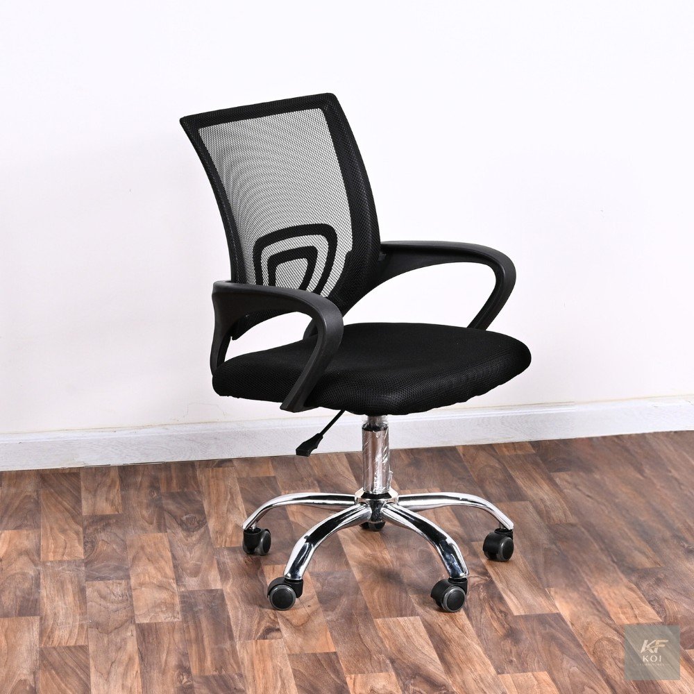black mid-back mesh office swivel chair, black mesh office swivel chair, mid-back mesh office chair, ergonomic mid-back office chair, black ergonomic office chair, mesh swivel chair, ergonomic swivel
