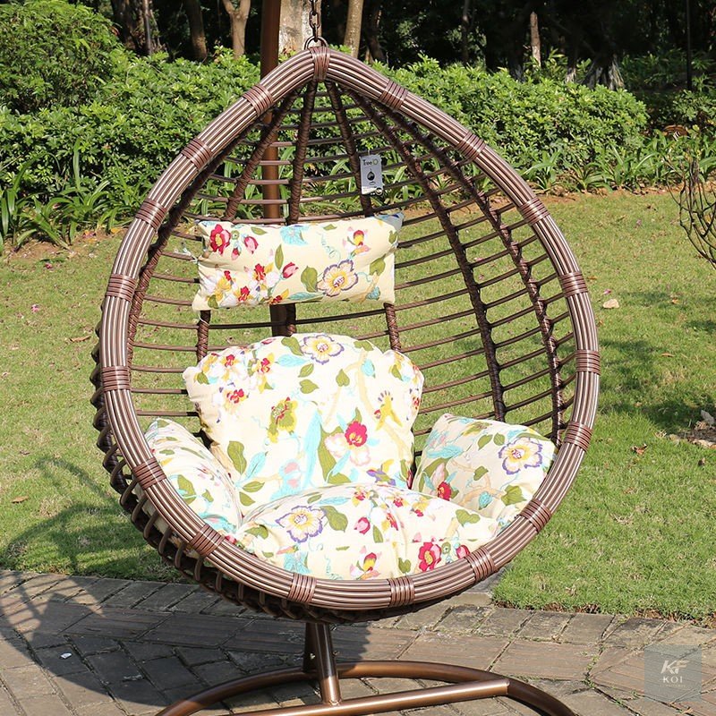 brown wicker hanging egg swing chair, brown hanging egg chair, wicker hanging chair, wicker egg chair, brown rattan egg chair, hanging swing chair, rattan hanging chair, egg swing chair, outdoor hangi