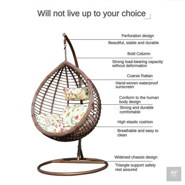 brown wicker hanging egg swing chair, brown hanging egg chair, wicker hanging chair, wicker egg chair, brown rattan egg chair, hanging swing chair, rattan hanging chair, egg swing chair, outdoor hangi