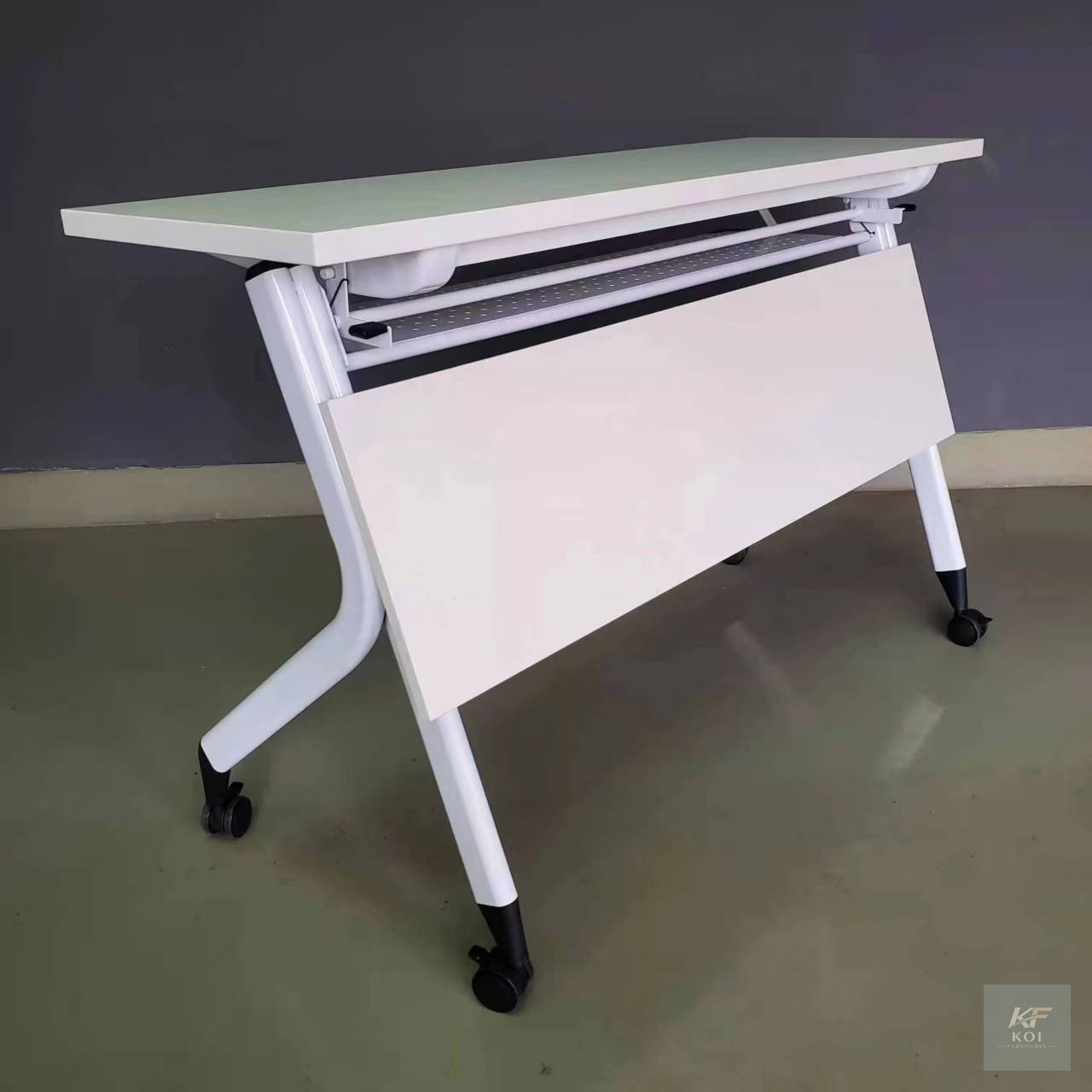 foldable training table 1.2M, 1.2M foldable training table, 1200mm training table, 1.2 meter training table, folding training table, foldable office table, training room table, seminar table, conferen