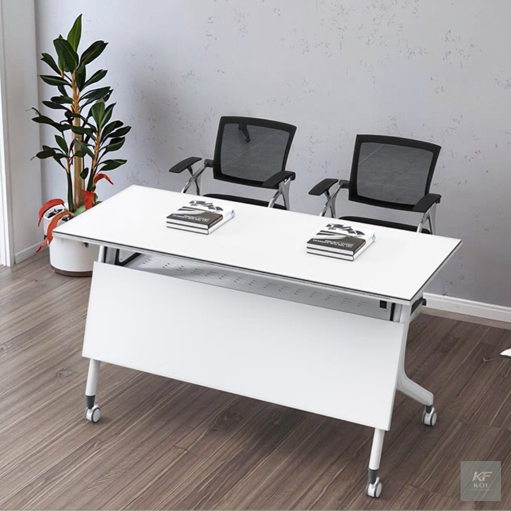 foldable training table 1.2M, 1.2M foldable training table, 1200mm training table, 1.2 meter training table, folding training table, foldable office table, training room table, seminar table, conferen