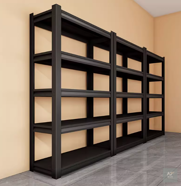 heavy-duty metal storage shelving unit, heavy duty metal shelving unit, metal storage shelves, steel storage shelving unit, industrial metal shelving, heavy duty steel shelves, warehouse storage shelv