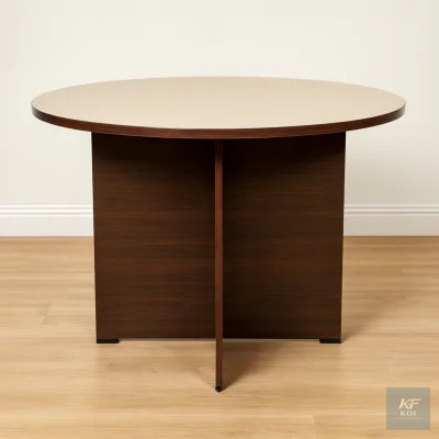 light wood round conference table, round conference table, light wood conference table, round boardroom table, wooden conference table, executive conference table, round meeting table, office meeting
