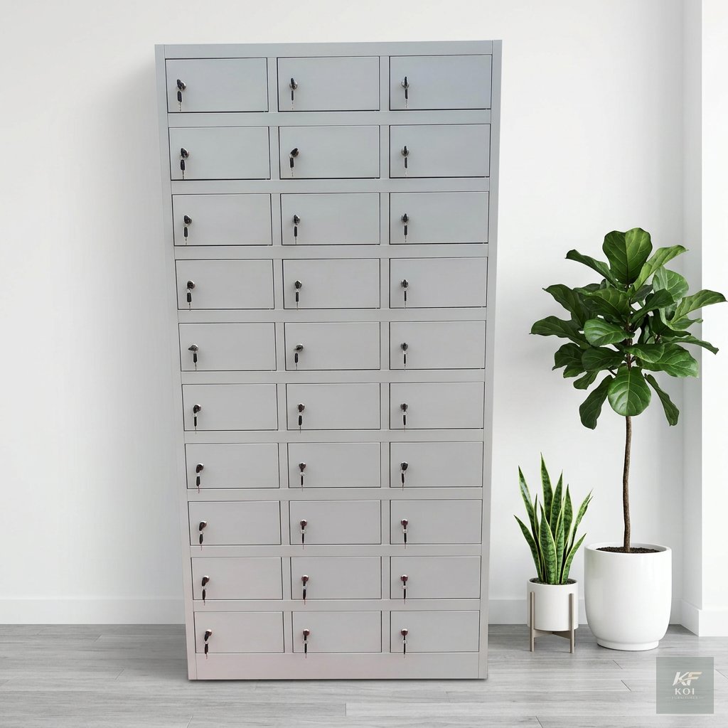 24 Lockers Modern Storage Cabinets 11