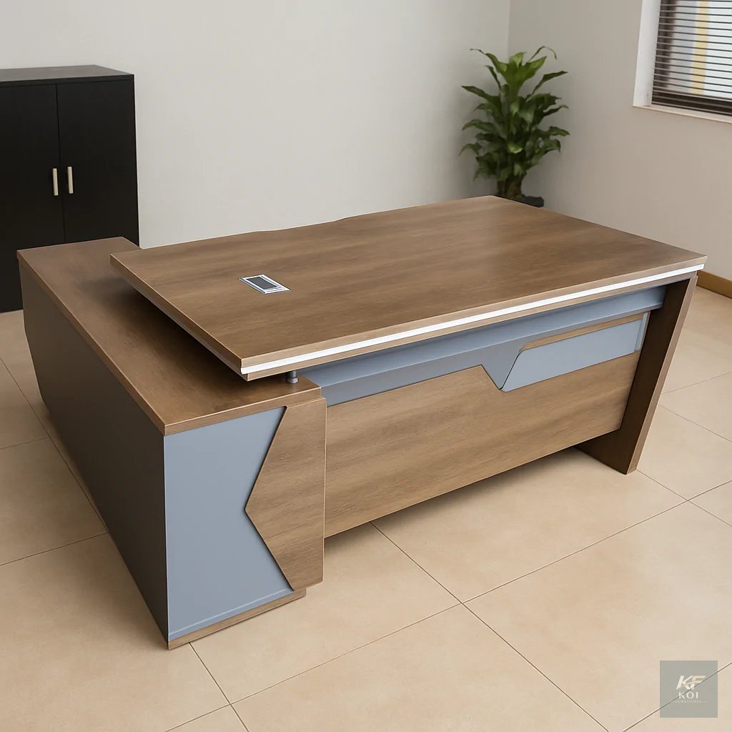 modern L-shaped executive office desk, L-shaped executive desk, L-shaped office desk, modern executive desk, executive workstation, corner office desk, L-shaped workstation Kenya, executive office des
