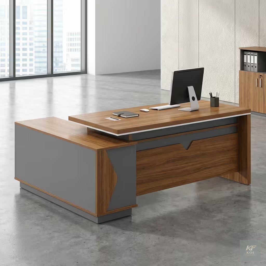 modern L-shaped executive office desk, L-shaped executive desk, L-shaped office desk, modern executive desk, executive workstation, corner office desk, L-shaped workstation Kenya, executive office des