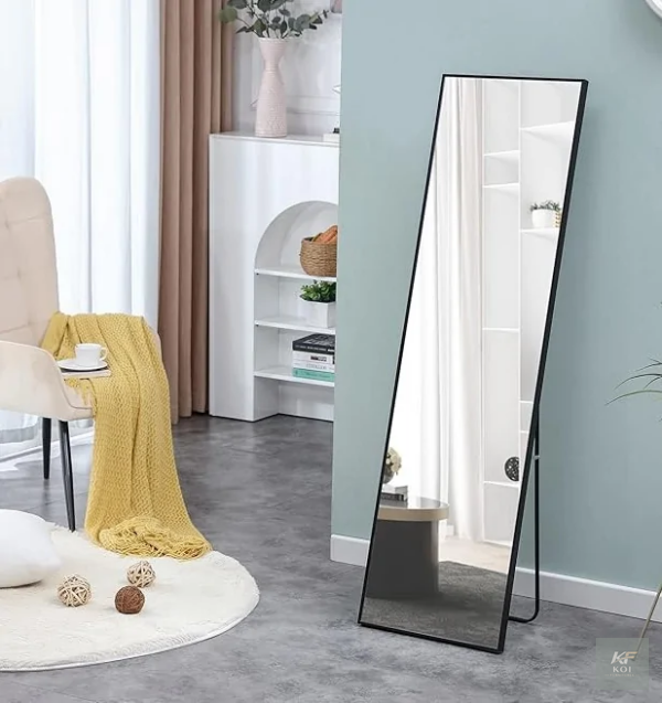 modern full-length floor-standing dressing mirror, full-length dressing mirror, full-length floor mirror, standing dressing mirror, floor-standing mirror, full-body mirror, full-length bedroom mirror,