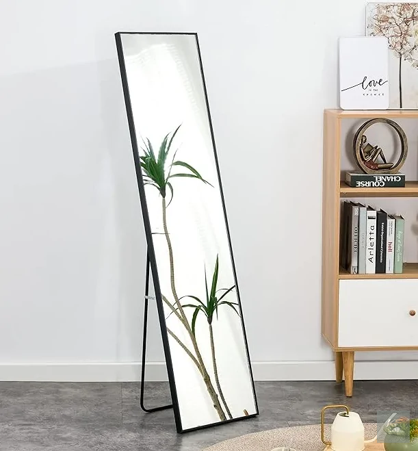 modern full-length floor-standing dressing mirror, full-length dressing mirror, full-length floor mirror, standing dressing mirror, floor-standing mirror, full-body mirror, full-length bedroom mirror,