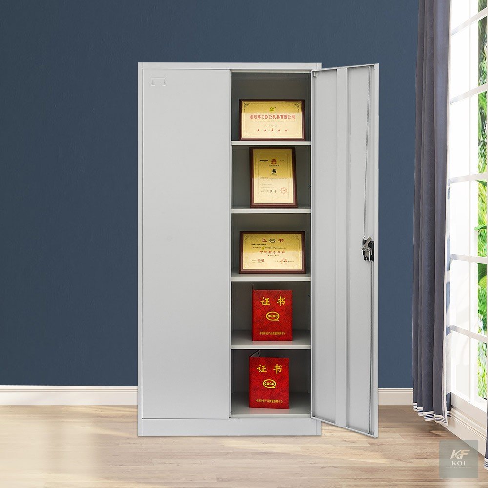 white 2-door steel office storage cabinet, white 2-door steel cabinet, 2-door office storage cabinet, steel office cabinet, metal office storage cabinet, white office storage cabinet, 2-door metal cab