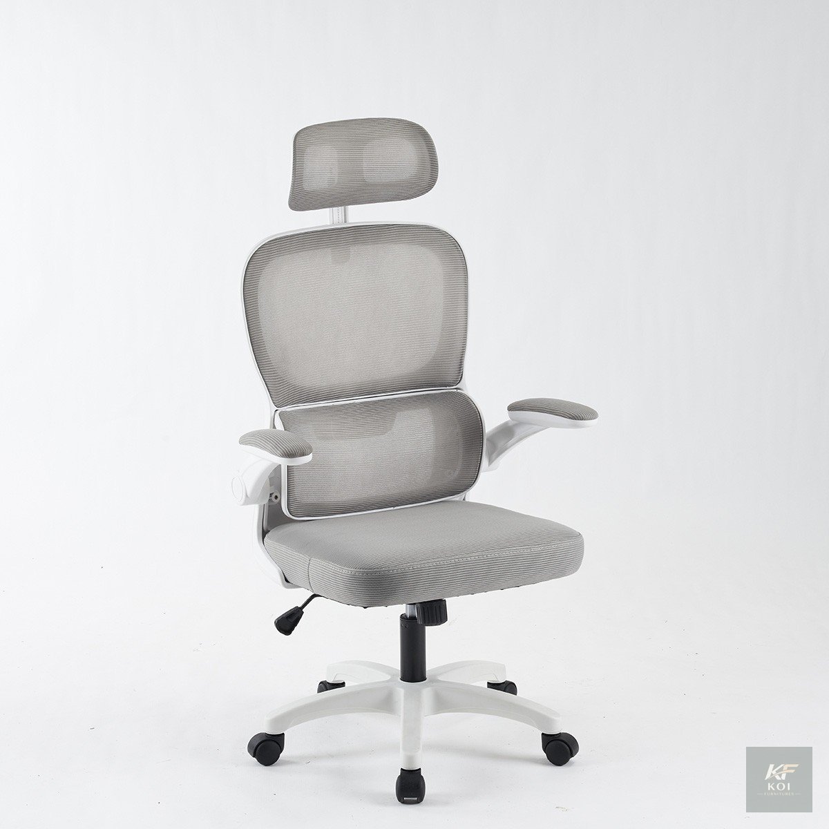 white orthopedic office chair, white orthopedic office chair Kenya, orthopedic office chair, ergonomic orthopedic chair, white ergonomic office chair, high-back orthopedic chair, orthopedic mesh offic