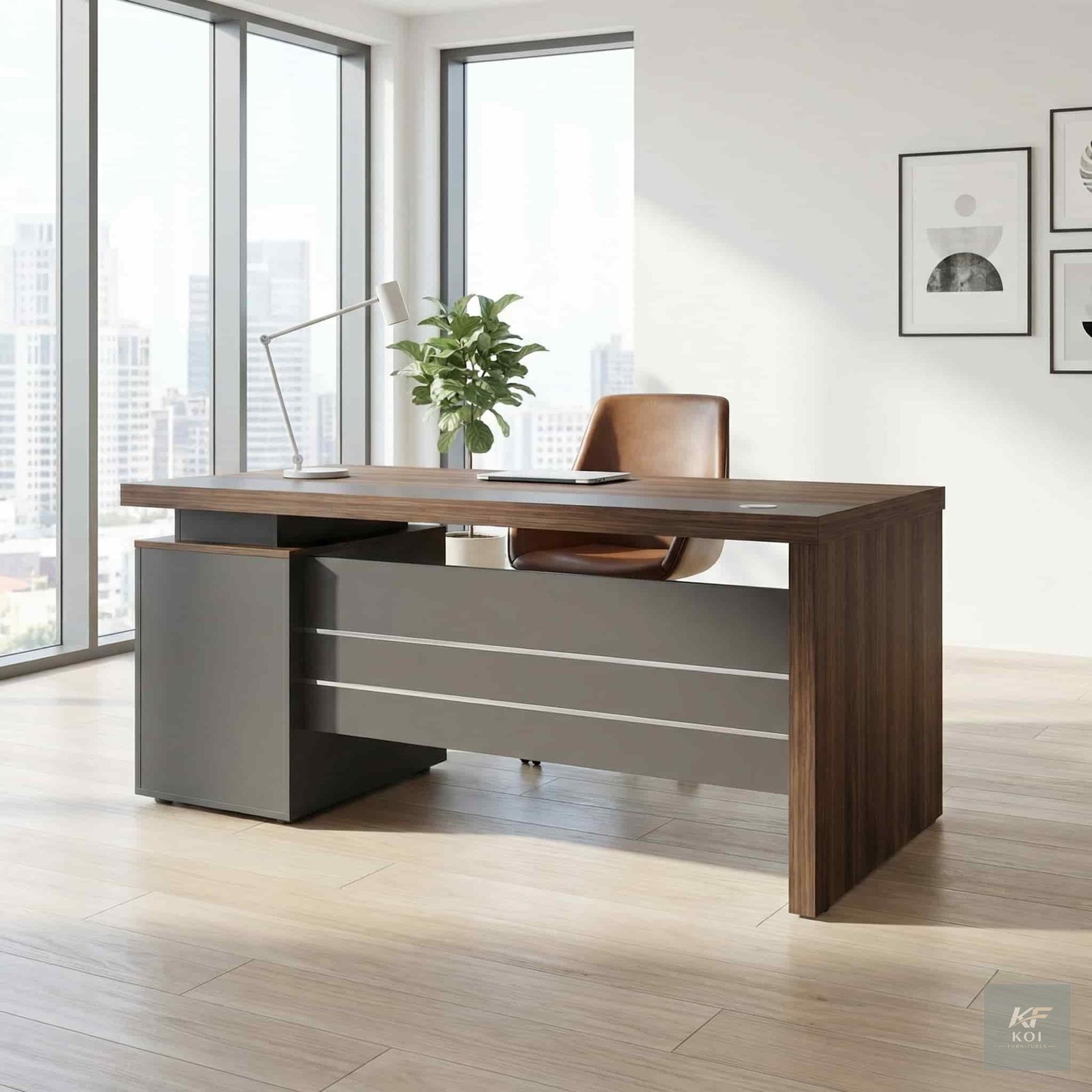 1.2M Modern Wooden Executive Office Desk 8