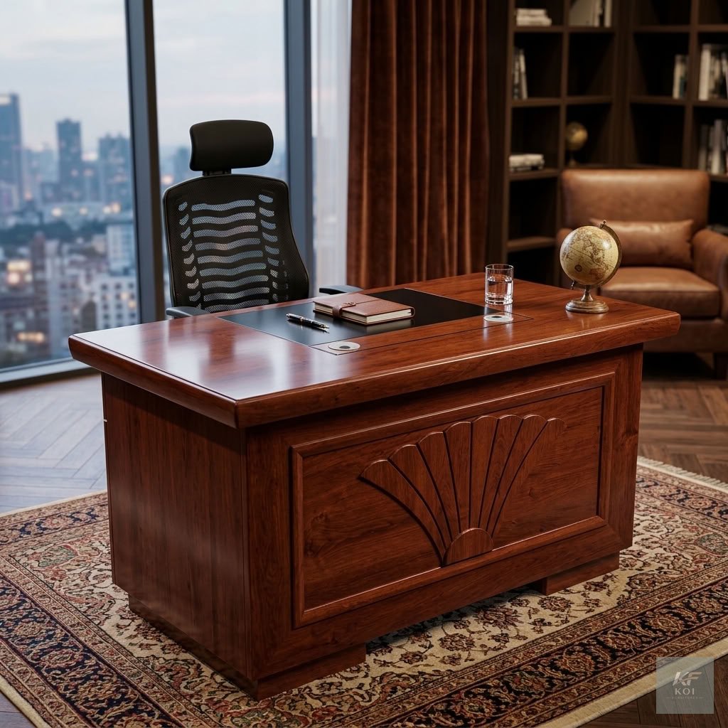 1.2M wooden executive office desk, 1.2 metre executive desk, 1.2m wooden office desk, wooden executive office table, compact executive desk, modern wooden office desk, executive computer desk, premium