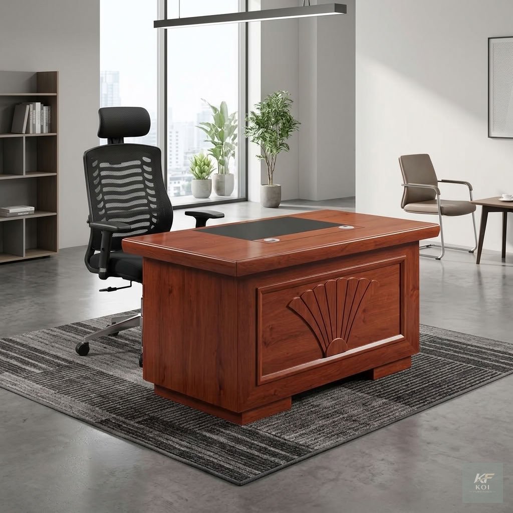1.2M wooden executive office desk, 1.2 metre executive desk, 1.2m wooden office desk, wooden executive office table, compact executive desk, modern wooden office desk, executive computer desk, premium