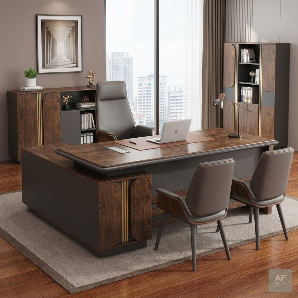 1.8M modern executive office desk, 1.8 metre executive desk, 1.8m office desk, modern executive office table, large executive desk, premium executive office desk, contemporary office desk, modern wood