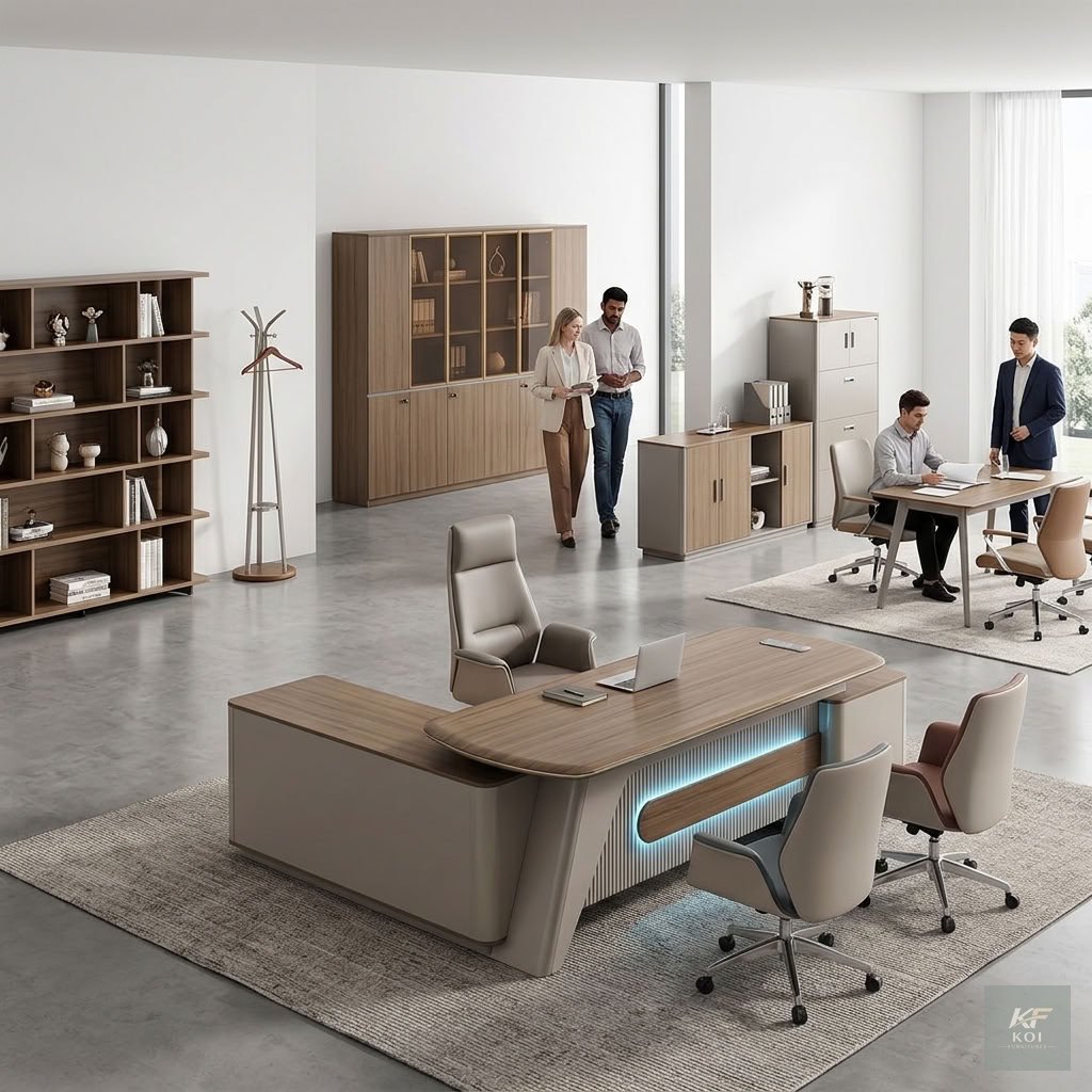 180cm L-shaped executive office desk FUTURISTIC, 1.8M futuristic executive office desk, 1800mm L-shaped executive desk, 180cm executive office desk, futuristic L-shaped office desk, modern L-shaped ex