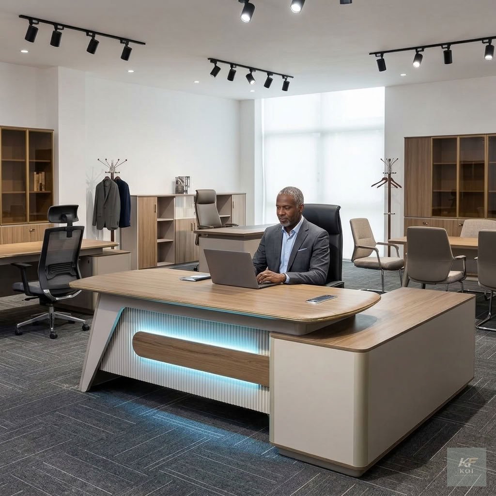 180cm L-shaped executive office desk FUTURISTIC, 1.8M futuristic executive office desk, 1800mm L-shaped executive desk, 180cm executive office desk, futuristic L-shaped office desk, modern L-shaped ex
