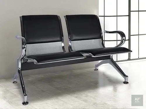 2-seater padded office waiting bench, 2-seater office waiting bench Kenya, padded reception bench Nairobi, two-seater visitor bench, office waiting room seating, padded metallic waiting bench, 2-seat