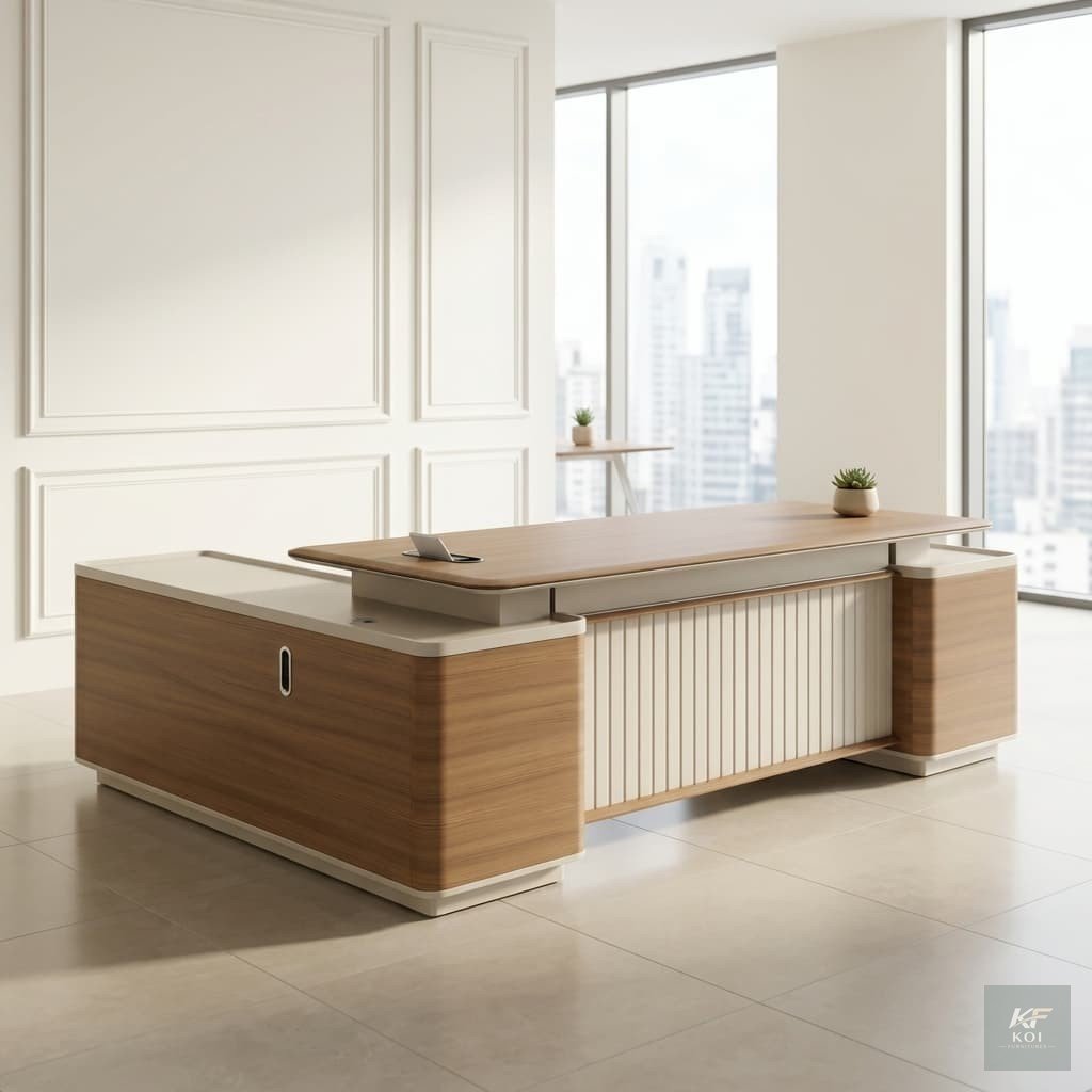 CEO 2.4M modern L-shaped executive office desk CEO 2.4M modern L-shaped executive office desk, 2.4M L-shaped executive desk, CEO executive office desk, modern L-shaped office table, 2.4 meter executiv