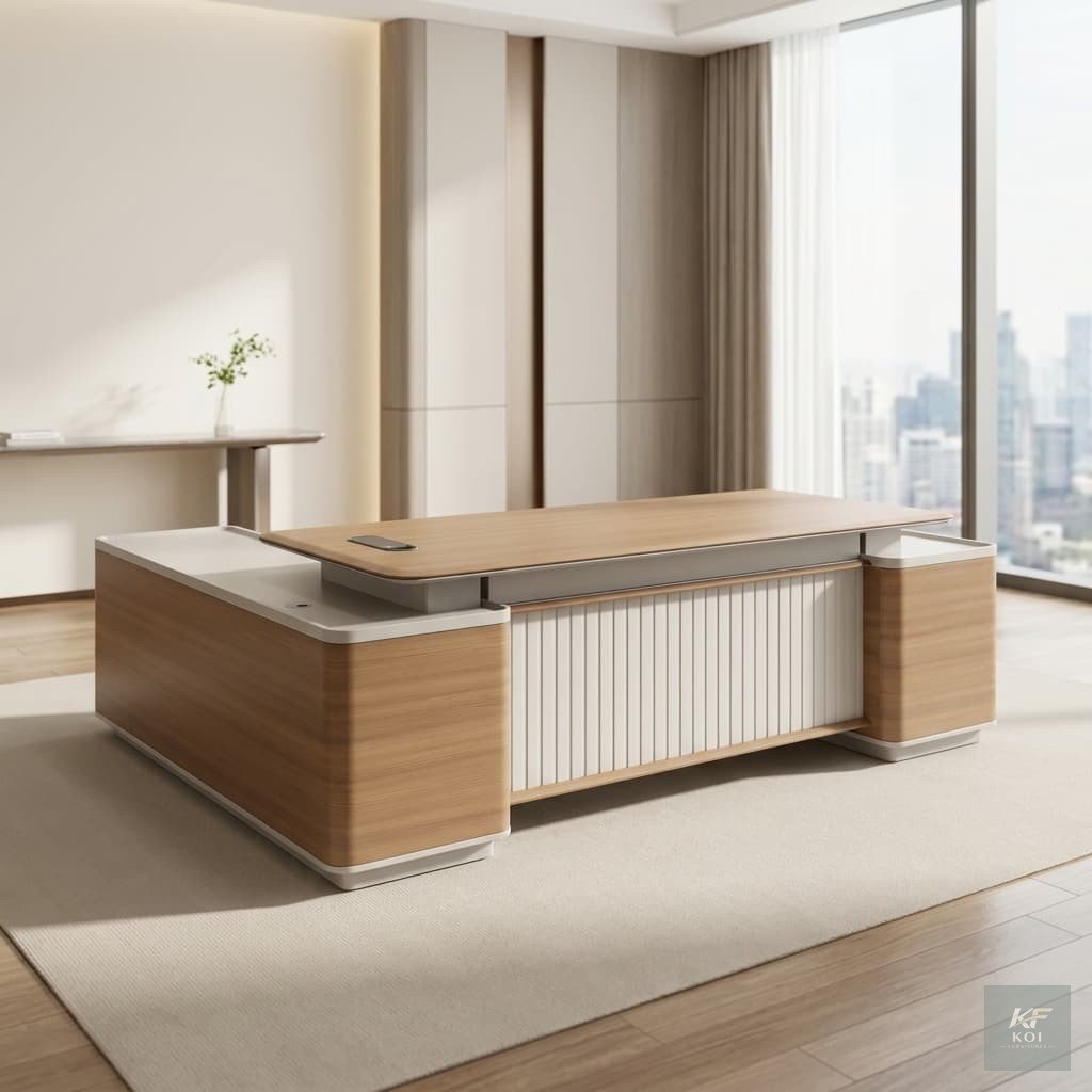 CEO 2.4M modern L-shaped executive office desk CEO 2.4M modern L-shaped executive office desk, 2.4M L-shaped executive desk, CEO executive office desk, modern L-shaped office table, 2.4 meter executiv