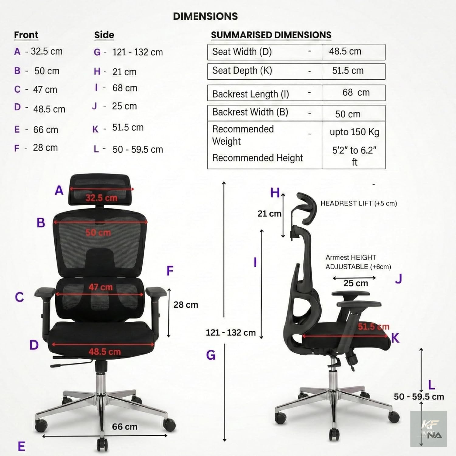 Executive High Back Orthopedic Office Chair 10