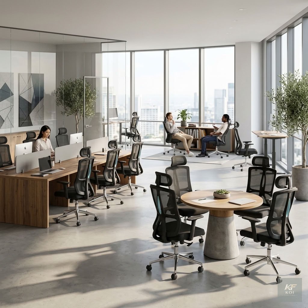 BLUEY black ergonomic high-back office chair, BLUEY ergonomic office chair, black high-back office chair, ergonomic black office chair, high-back ergonomic chair, adjustable office chair, black comput