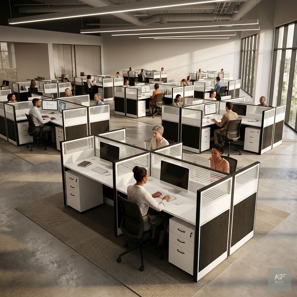 4-Way Imported Office Workstation                4-Way Imported Office Workstation, 4-way office workstation, 4-person office workstation, four-seater office desk, imported office workstation, 4-way s