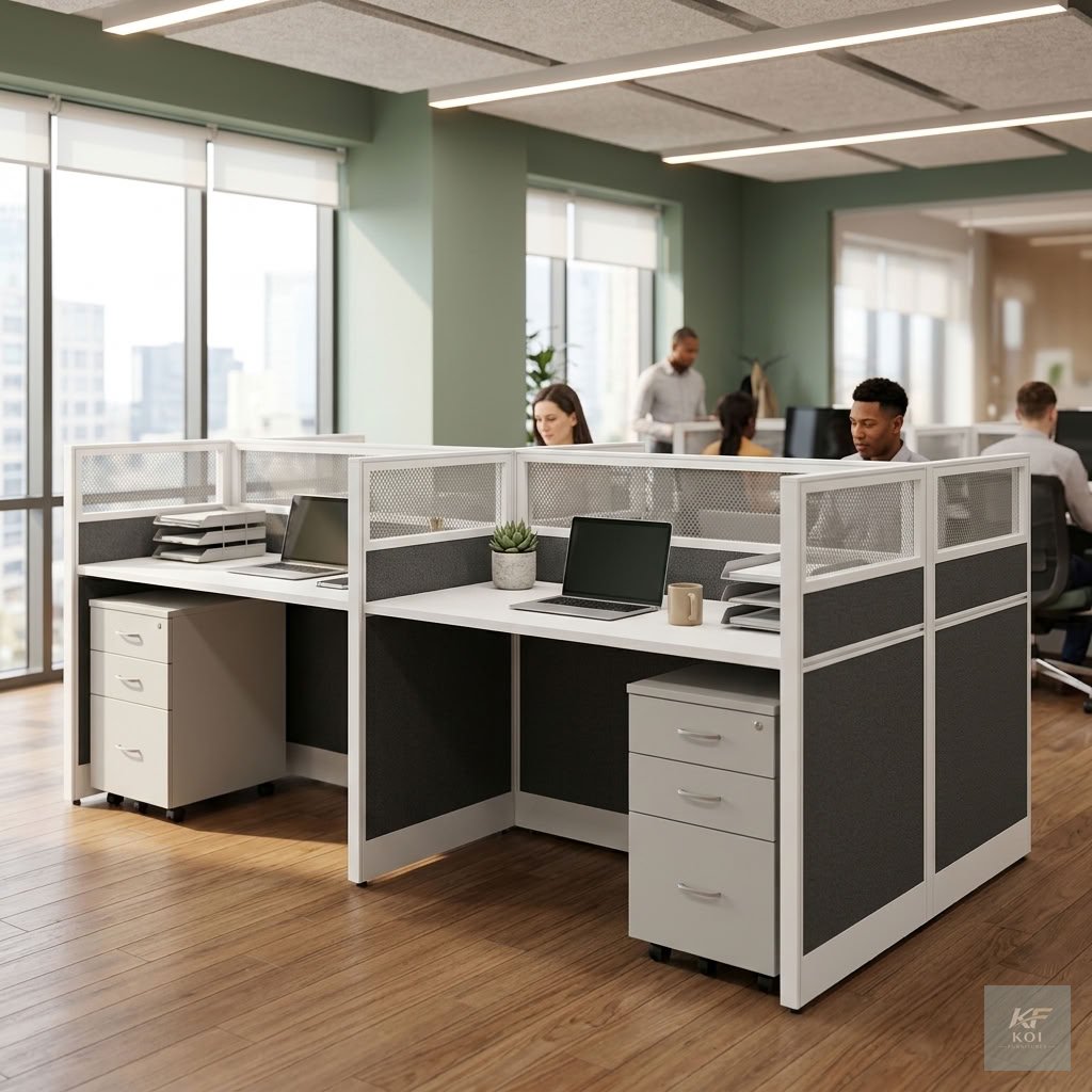 4-Way Imported Office Workstation                4-Way Imported Office Workstation, 4-way office workstation, 4-person office workstation, four-seater office desk, imported office workstation, 4-way s