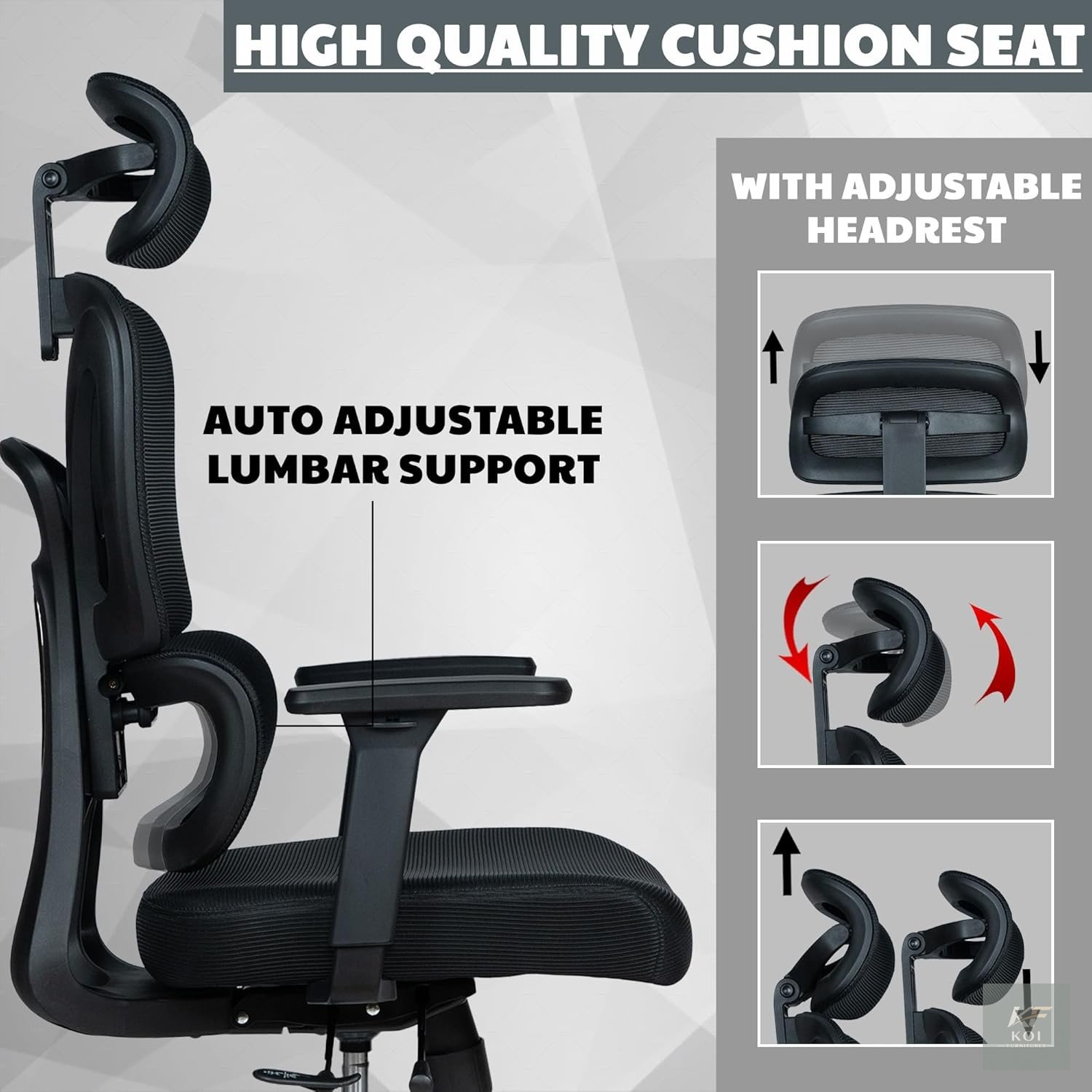 Executive High Back Orthopedic Office Chair 8