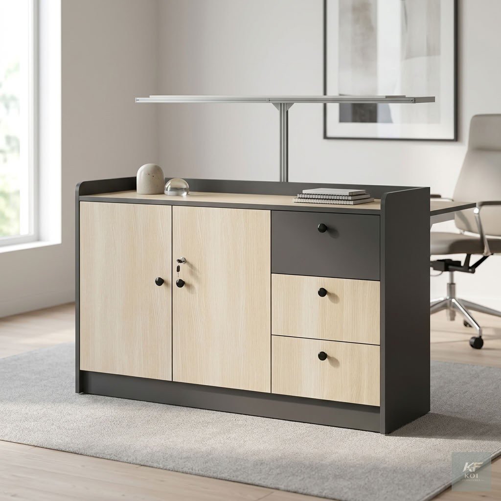 Executive Office Files Storage Lockable Credenza 2