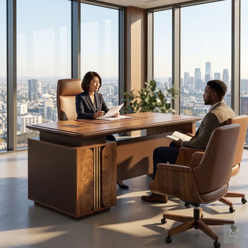 1400MM Executive Golden Advanced Office Desk 9