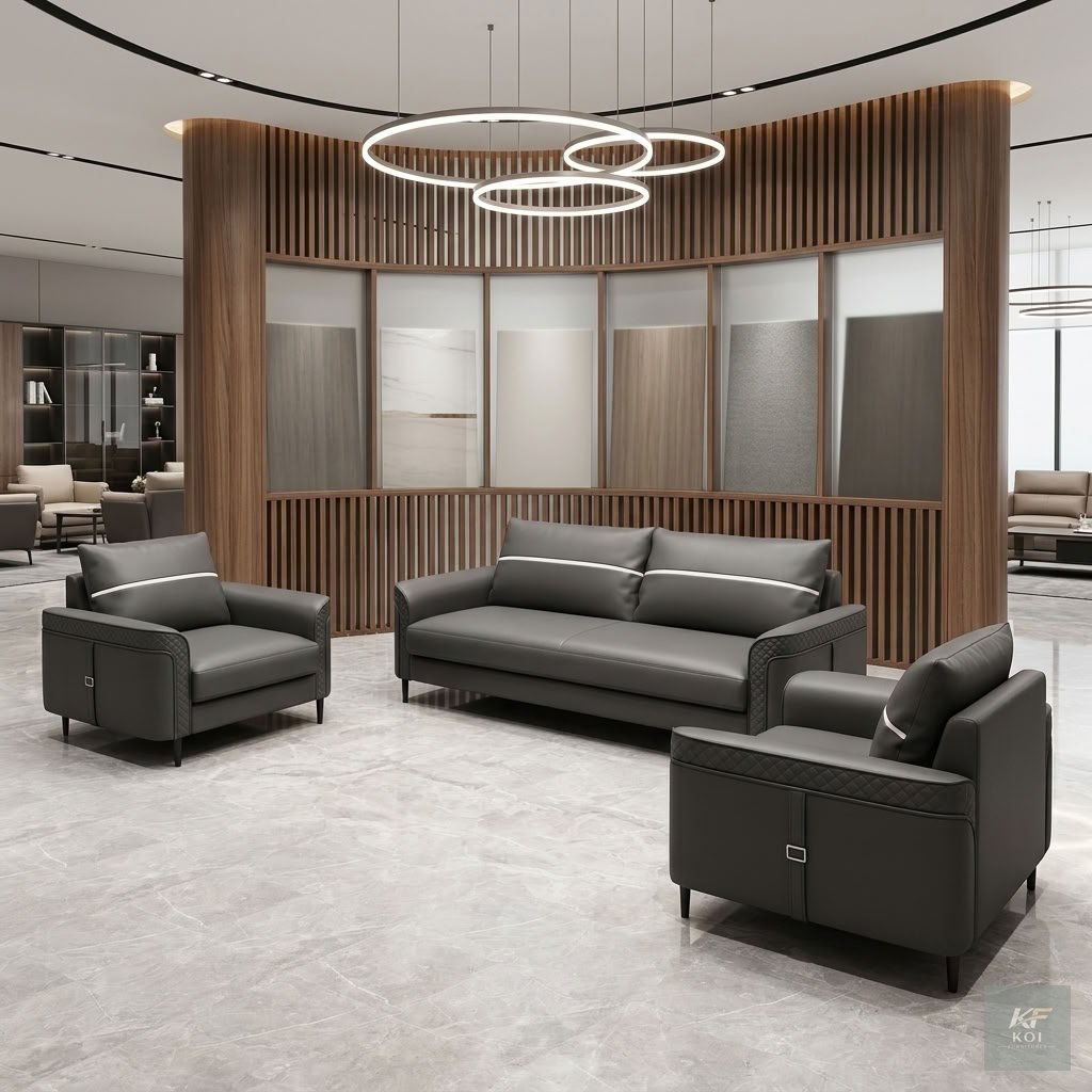 Five Seaters Executive Premium Office Sofa Set 2