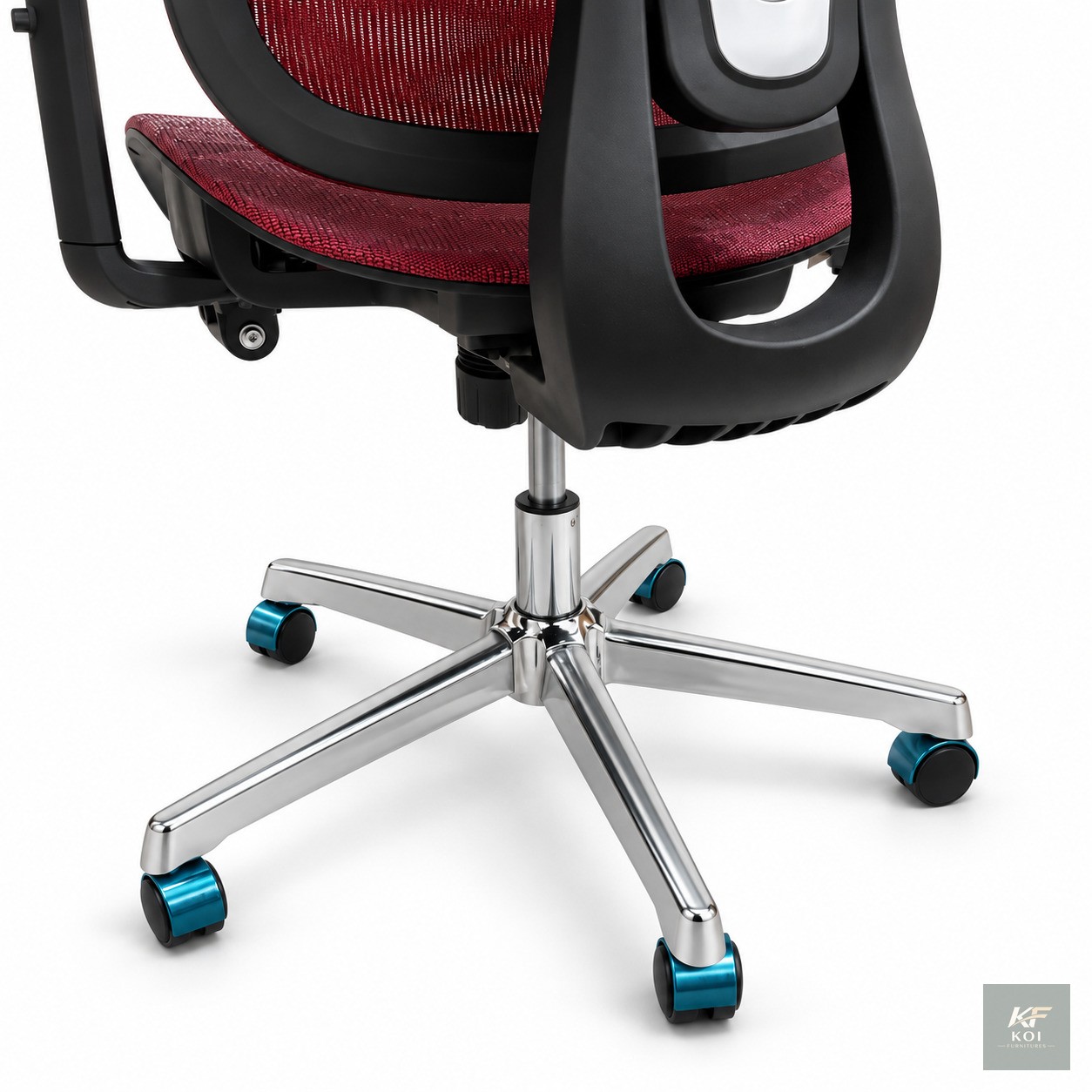 AeroFlex Red Executive Mesh Office Chair, AeroFlex executive office chair, red mesh office chair, ergonomic red office chair, executive mesh chair Kenya, modern red office chair, high-back mesh office